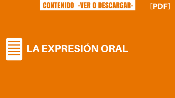 La expresión oral